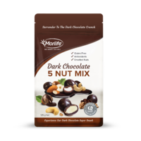 Morlife Dark Chocolate 5 Nut Mix 125G