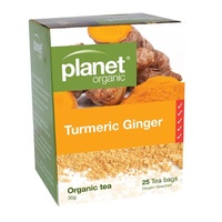 Planet Organic Turmeric and Ginger 25 Tea Bags