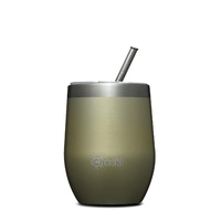 CHE Insulated Wine Tumbler with straw Soft Gold 320ml