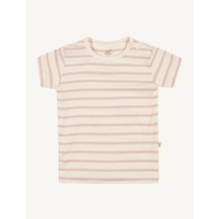 Boody Baby T-Shirt Chalk/Rose Stripe 6-12