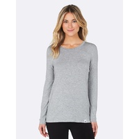 Boody Women's Long Sleeve Round Neck T-Shirt Light Grey Marl M