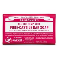 Dr Bronner's Castile Bar Soaps 140gm Rose