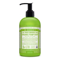 Dr Bronner's Hand & Body Pump Soap Lemongrass Lime 355ml