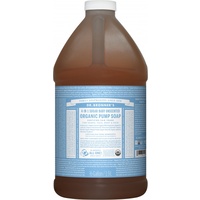 Dr Bronner's Hand & Body Pump Soap Baby Unscented Refill 1.89ltr