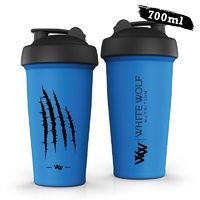 White Wolf Blue Shaker BPA Free 700ml