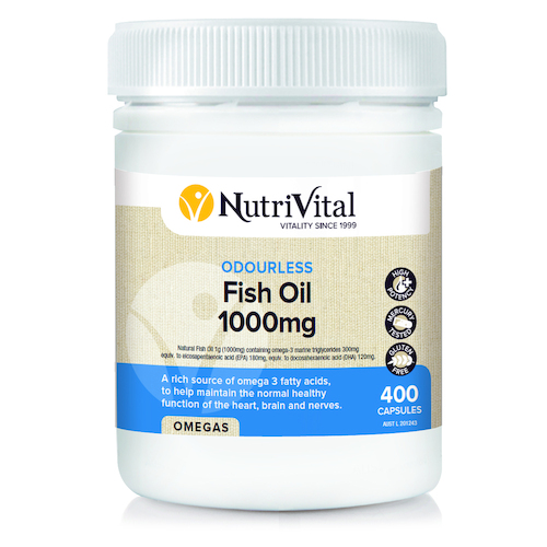 NutriVital Odourless Fish Oil 1000 400 caps