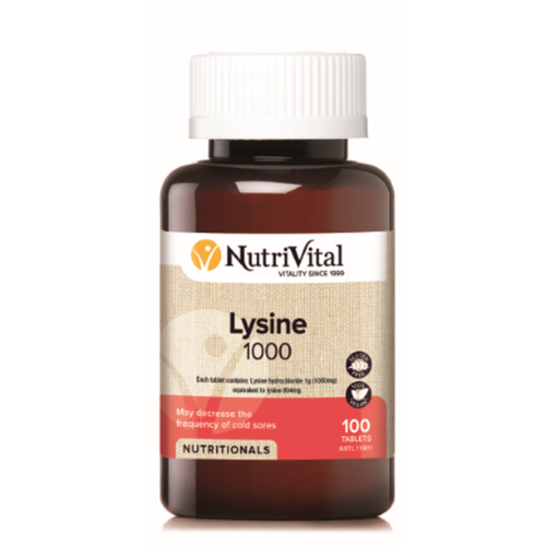 NutriVital Lysine 1000mg 100 tabs