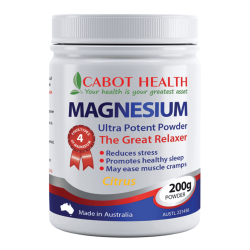 Cabot Health Magnesium Ultra Potent 200gm Citrus