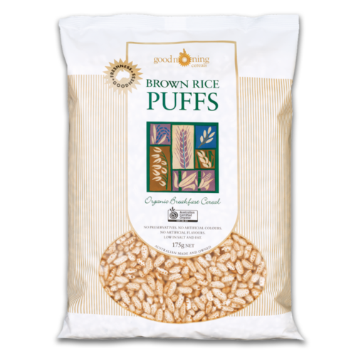 Good Morning Cereals Org. Brown Rice Puffs 175gm