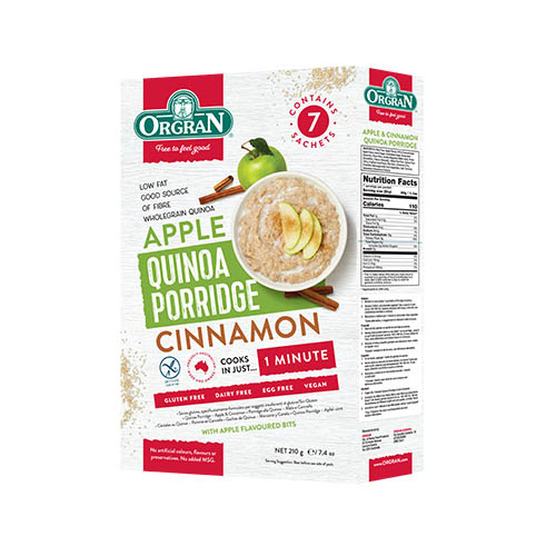 ORG Quinoa Porridge Apple and Cinnamon