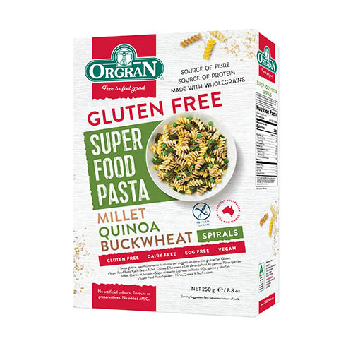 ORG SUPER FOOD Buckwheat, Quinoa and Millet Spiral Pasta 250g