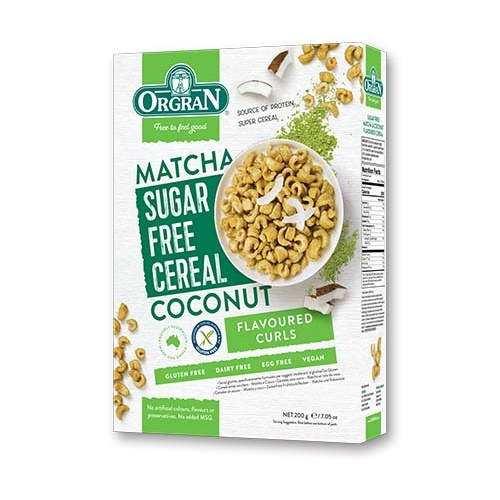 ORG Sugar Free Matcha & Coconut Flavoured Cereal 200g