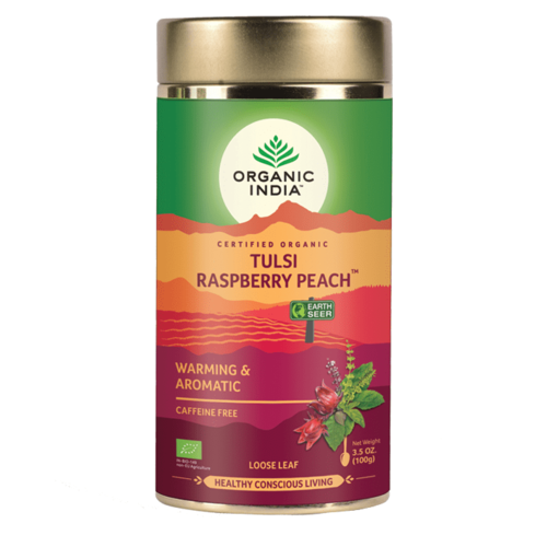 Organic India Tulsi Raspberry Peach 100g