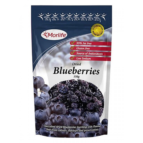 Morlife Blueberries Dried 150gm