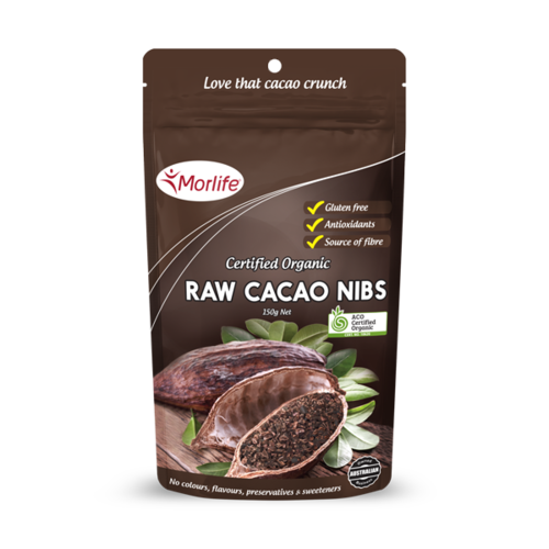 Morlife Cacao Nibs Unroasted 150gm