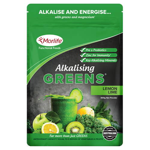 Morlife Alka Greens Lemon Lime 300g