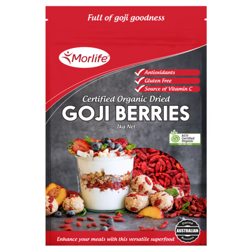 Morlife Certified Organic Goji Berries 1kg 