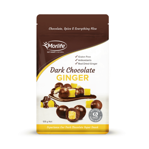 Morlife Dark Chocolate Ginger 125G