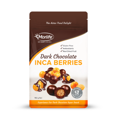 Morlife Dark Chocolate Inca Berries (Golden Berries) 150G