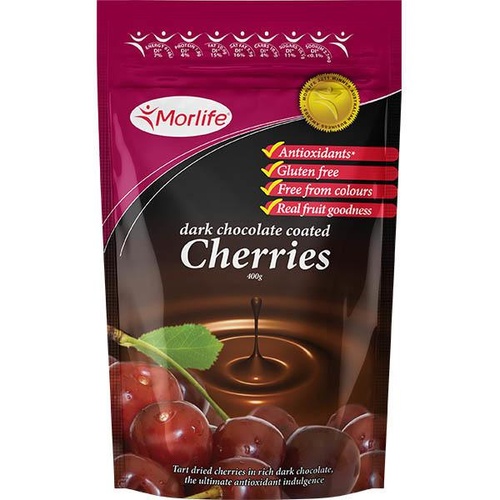 Morlife Dark Chocolate Cherries 125G