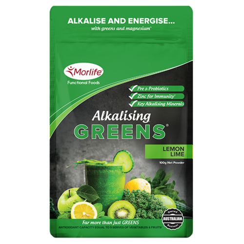 Morlife Alkalising Greens Lemon Lime 100G