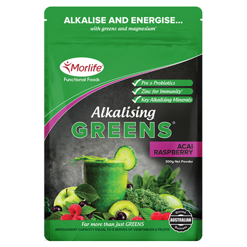 Morlife Alkalising Greens Acai Raspberry 100G