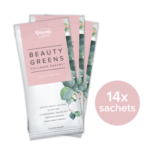 Morlife Beauty Greens Juicy Mango HP 14x10g sachets