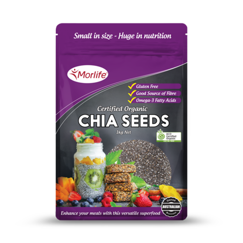 Morlife Chia Seeds Black Cert Org 1kg 