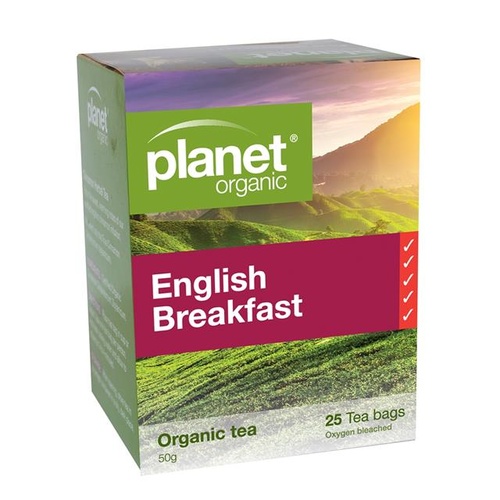 Planet Organic Org Tea Bags 25s English Breakfast