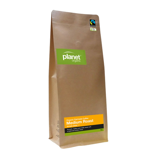 Planet Organic Medium Roast Whole Bean 1KG