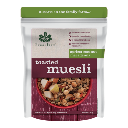 Brookfarm Toasted Macadamia Muesli Apricot 1.5kg