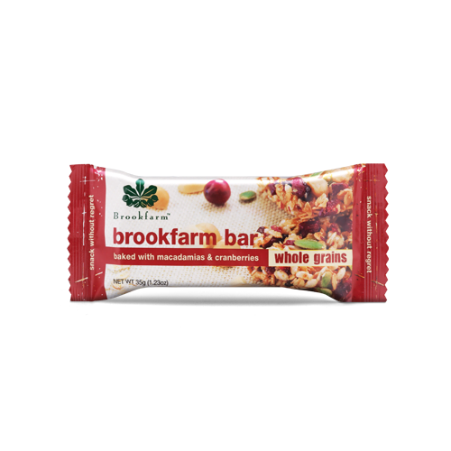 Brookfarm Toasted Macadamia & Cranberry Bars 35gm x 12