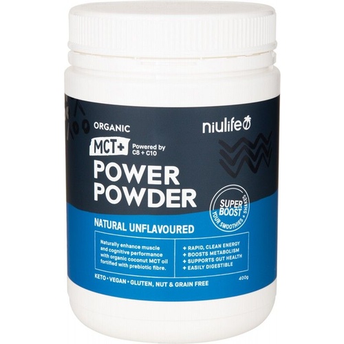 NIU MCT+ Power Pwd Nat Unflav Cert Org 400g