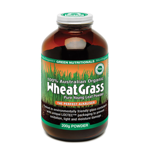 Green Nutritionals 100% Aust Org Wheatgrass 200g