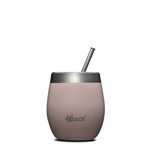 CHE Insulated Wine Tumbler with straw Pink Champagne 220ml