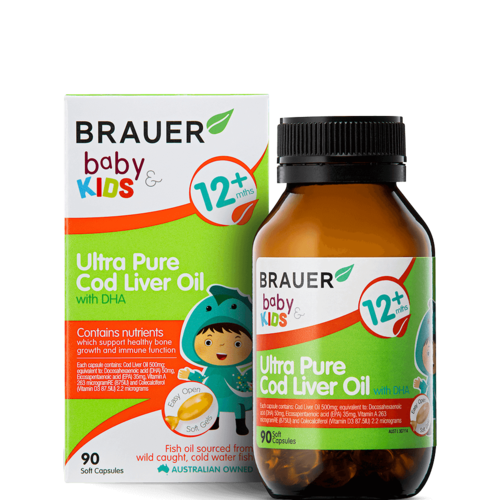 BNM Baby & Kids Ultra Pure Cod Liver Oil with DHA 90 Soft Gels