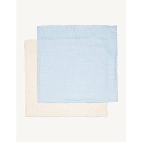 Boody Baby Two Muslin Wraps Sky/Chalk OS