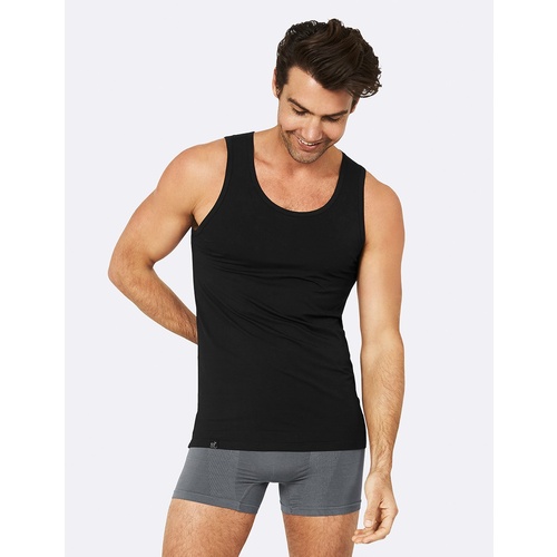 Boody Mens Singlet Black M