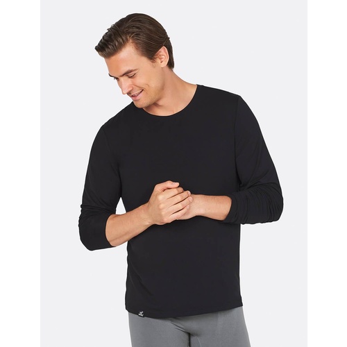 Boody Men's Long Sleeve Crew T-Shirt Black S