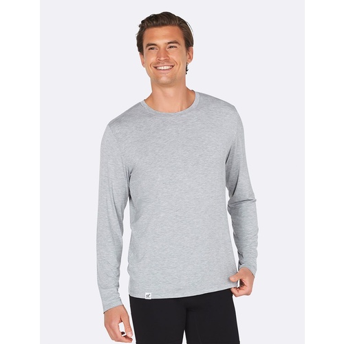 Boody Men's Long Sleeve Crew T-Shirt Ligt Grey Marl S