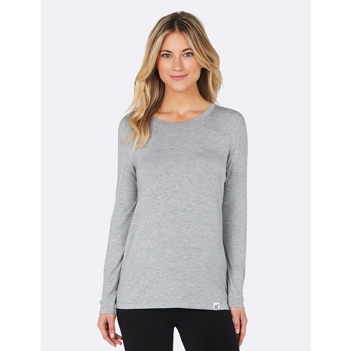 Boody Women's Long Sleeve Round Neck T-Shirt Light Grey Marl M