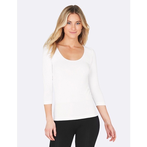 Boody 3/4 Sleeve Top White XS