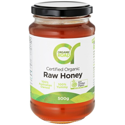 OR Cert Org Raw Aust Honey 500g