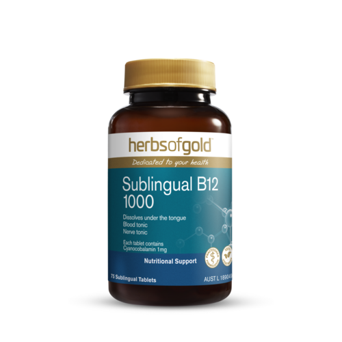 Herbs of Gold - Sublingual B12 1000 75 Tablets