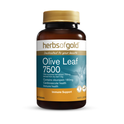 Herbs of Gold - Olive Leaf 7500 60 Tablets