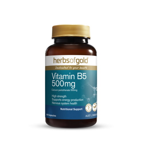 Herbs of Gold - Vitamin B5 500mg 60 Capsules