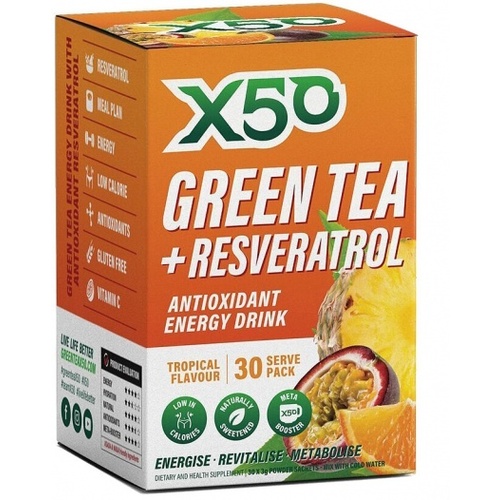 Green Tea X50 Tropical 30 sachets