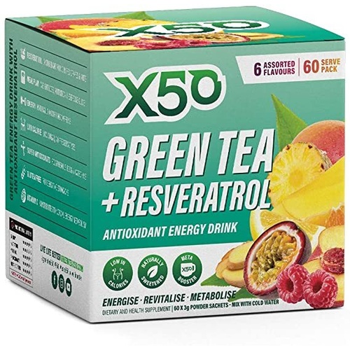 Green Tea X50 Assorted 6 Flavour 60 Sachets