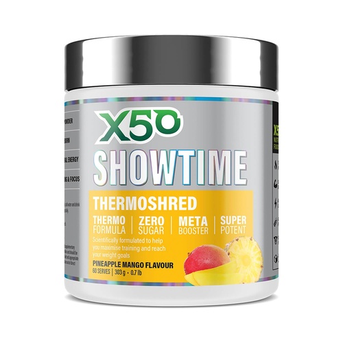 X50 Showtime Thermoshred Fat Burner Pineapple Mango 303g