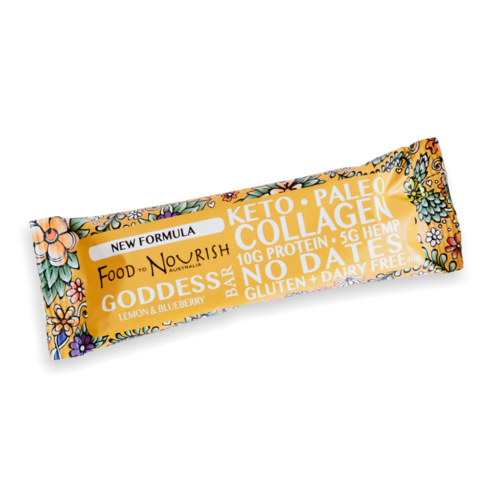 FTN Goddess Collagen Bar Lemon & Blueberry 40g